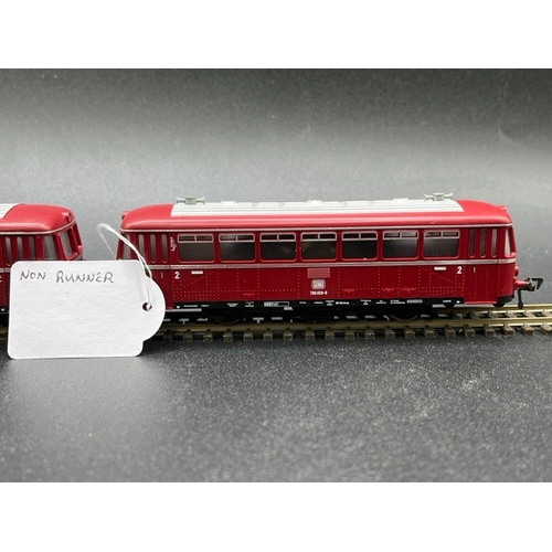 150 - Two HO gauge boxed Fleischmann 2 Car Rail-bus - One Tested Runner
(750g)
Fleischmann 1370-2 Class VT... 