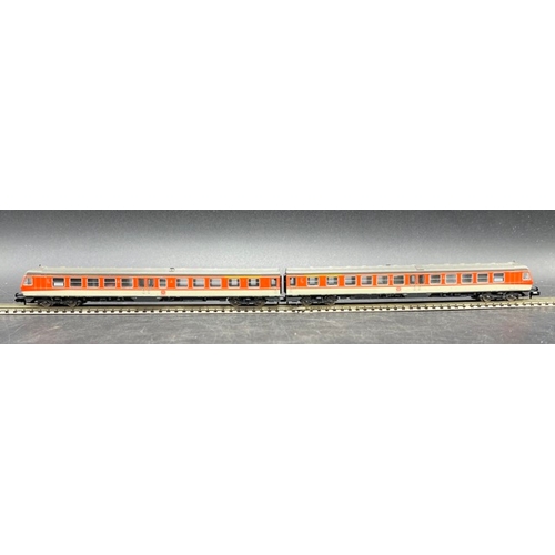 32 - Fleischmann 7430 Class BR 614 2-Car Diesel Railcar of the DB in Orange & Grey - Tested Non Runner
(3... 