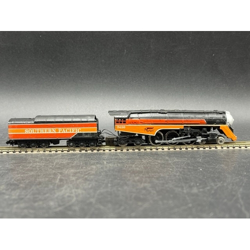 34 - N Gauge Con-Cor Bullet Nose J.A.Hudson Southern Pacific Daylight 4-6-4 2486 w/Tender and 4 Rivarossi... 