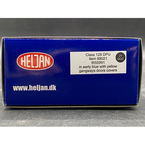 367 - Heljan 89021 Class 128 DPU early blue, yellow gangways and door covers #W55991
(950g)
From collectio... 