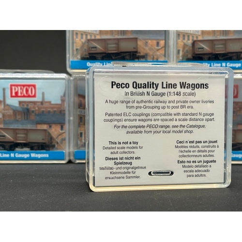 60 - 13 N gauge Peco wagons, 6 'As New' in cases
(400g)
Peco NR-44BW 10ft Butterley Steel Open Wagon BR M... 