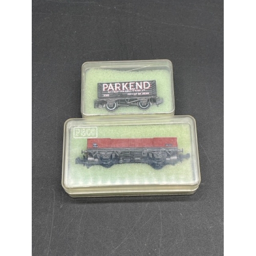 60 - 13 N gauge Peco wagons, 6 'As New' in cases
(400g)
Peco NR-44BW 10ft Butterley Steel Open Wagon BR M... 