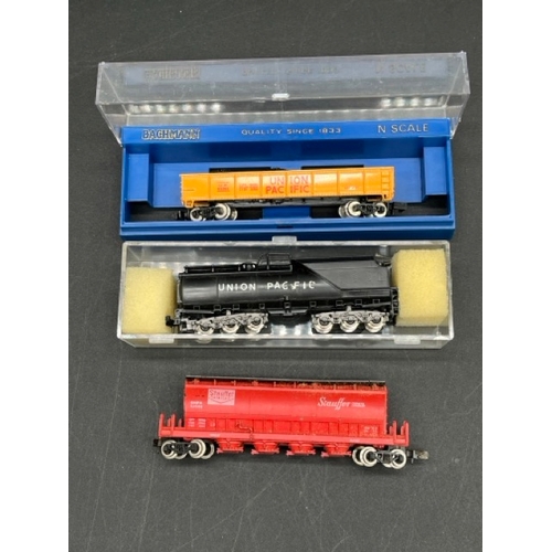 61 - 20 N gauge North American Outline Rolling-stock from various manufacturers, including Bachmann, Riva... 