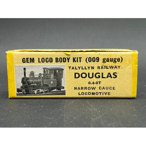 12 - Two GEM Loco Body Kits 009 gauge with detailing kit, two 009 Van/Wagon, 3 N gauge Loco tank body-she... 