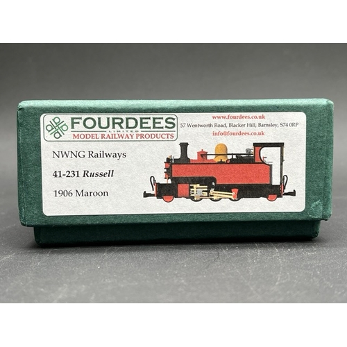 17 - 009 gauge Fourdees NWNG Railways 41-231 Hunslet 2-6-2T loco ‘Russell’ 1906 Maroon - Tested Runner
(3... 