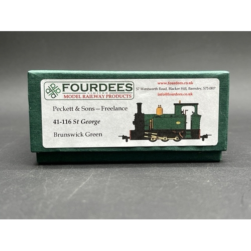 18 - 009 gauge Fourdees 41-116 St.George Peckett and Sons - Freelance 0-6-0T loco Brunswick Green - Teste... 