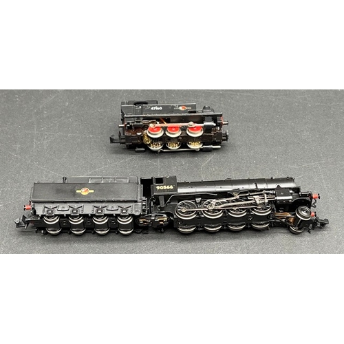 38 - 2 N gauge BR Late Crest Steam Locomotives both Tested Runners
(250g)
Graham Farish 372-426 Class WD ... 