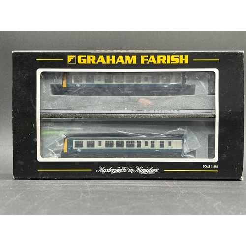 47 - N gauge Graham Farish 371-877 Class 108 2 car DMU 53959/54243 in BR blue & grey livery - Tested Runn... 