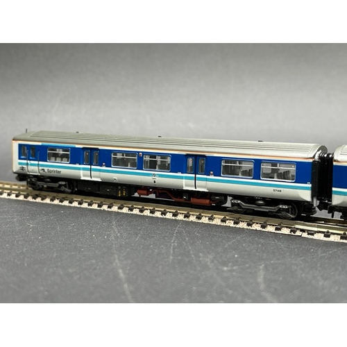 48 - N gauge Graham Farish Class 150/2 Sprinter 2-car EMU 52148/57148 in BR Provincial livery - Tested Ru... 