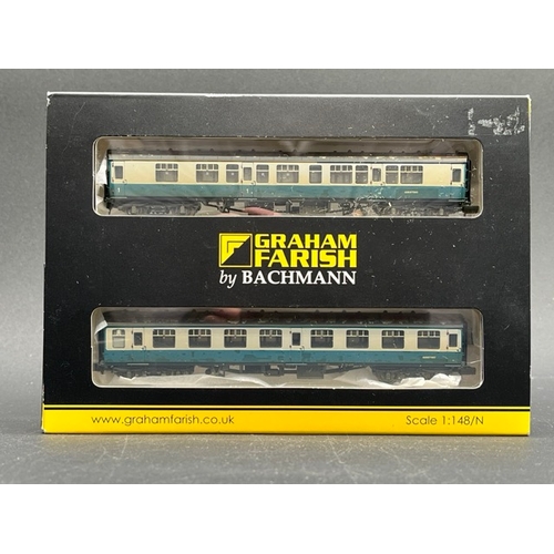 53 - 11 N gauge boxed coaches from Graham Farish and Dapol
(1100g)
Graham Farish 374-912 Pack of three SE... 