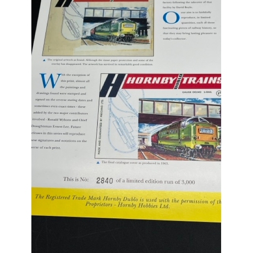 94 - Four Limited Edition Prints of Hornby Dublo original artwork - produced by Wrenn Railways following ... 