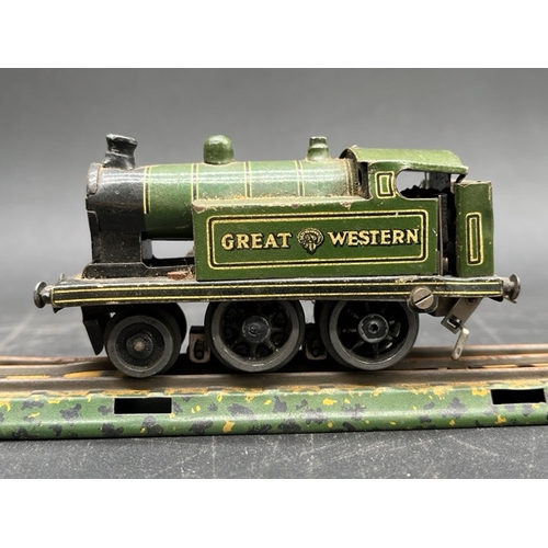 79 - Pre-war Bing gauge OO 3-rail electric railway to including LMS 2-4-0 and Great Western 2-4-0 Locomot... 