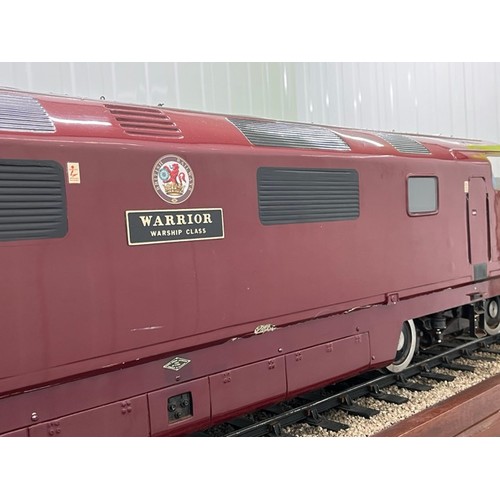 69 - 5 inch gauge Warship Class 'Warrior' Bo-Bo D863 in Good condition, From the Rob Denton collection (R... 