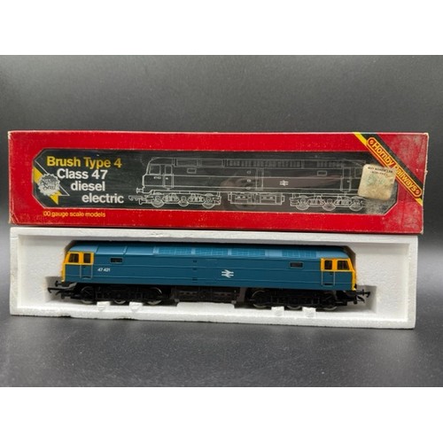 46 - Hornby R075 Class 47 47421 in BR Blue Diesel Electric Brush Type 4 - Tested Runner
(350g)