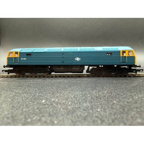 46 - Hornby R075 Class 47 47421 in BR Blue Diesel Electric Brush Type 4 - Tested Runner
(350g)