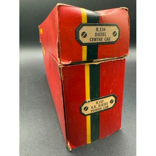 47 - Hornby R157 DMU Met-Cam Lightweight DMU power car M79628 in BR green with Trailer Car & Hornby R334 ... 