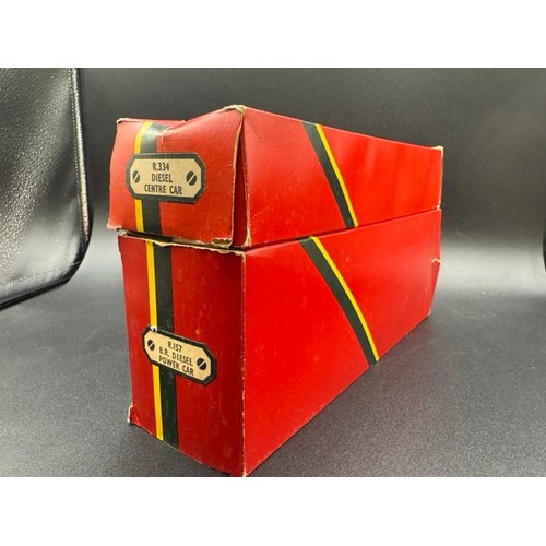 47 - Hornby R157 DMU Met-Cam Lightweight DMU power car M79628 in BR green with Trailer Car & Hornby R334 ... 