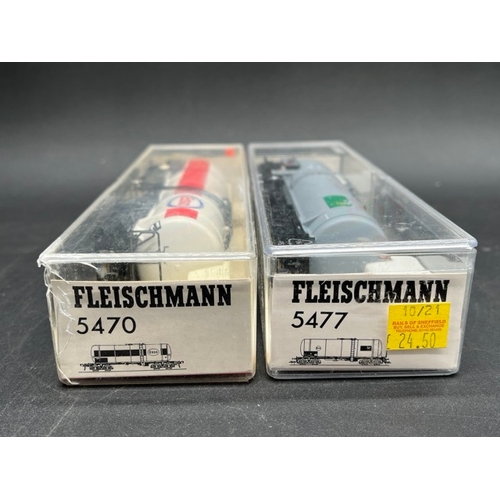 147 - 27 HO Fleischmann European wagons, vans and tankers each in a box or case 'Ready to Roll'
(3200g)