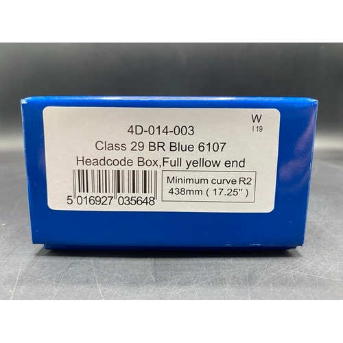 4 - Dapol 4D-014-003 Class 29 D6107 in BR blue - as New
(900g)
Not tested as appears undisturbed from or... 