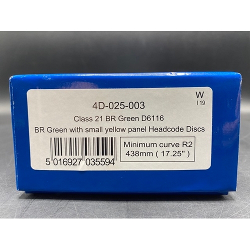5 - Dapol 4D-025-003 Class 21 D6116 in BR green with small yellow panels - as New
(900g)
Not tested as a... 