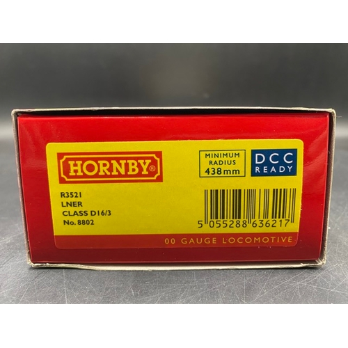 34 - Hornby R3521 Class D16/3 4-4-0 8802 in LNER black - as New
(500g)
Not tested as appears undisturbed ... 