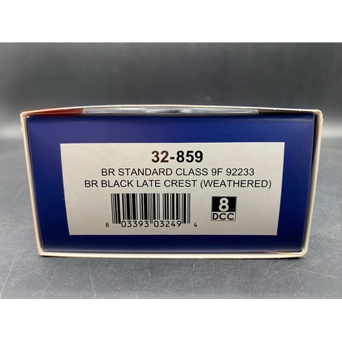 27 - Bachmann Branchline 32-859 Class 9F Standard 2-10-0 92233 BR black with late crest - weathered - as ... 