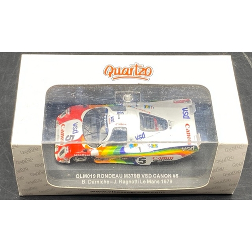 54 - 14 Quartzo 1:43 Scale Race Cars, as shown
(2900g)