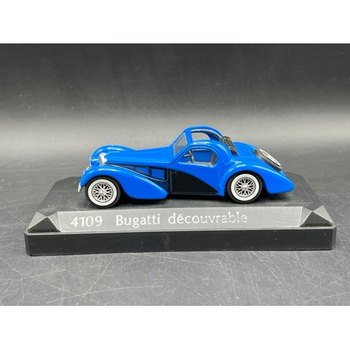 59 - 9 1:43 scale Bugatti models from IXO (4), Solido (4) and Eligor (1)
(1600g)
ixo LM1937 Bugatti type ... 