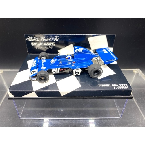 7 - 6 Paul’s Model Art MINICHAMPS racing cars (1:43 scale) (700g)
Includes:
Tyrrell Ford 012 - M. Brundl... 