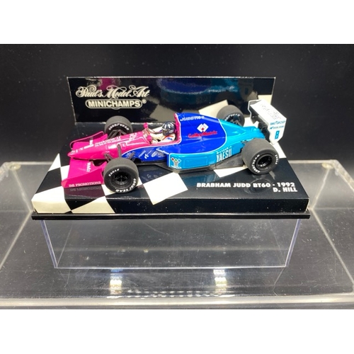 12 - 6 Paul’s Model Art MINICHAMPS racing cars (1:43 scale) (700g)
Includes:
Brabham Judd BT60 - D. Hill ... 