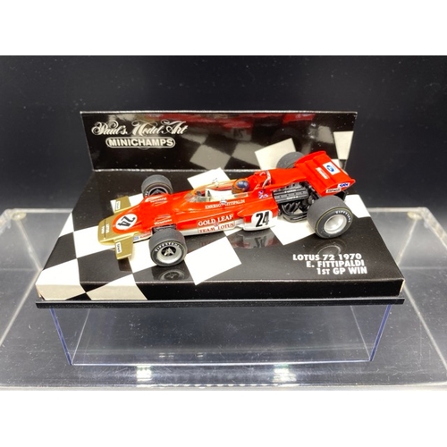 12 - 6 Paul’s Model Art MINICHAMPS racing cars (1:43 scale) (700g)
Includes:
Brabham Judd BT60 - D. Hill ... 