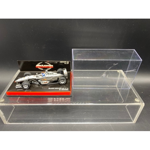 13 - 6 Paul’s Model Art MINICHAMPS (3) and McLaren Collection (3) racing cars (1:43 scale) (700g)
Include... 