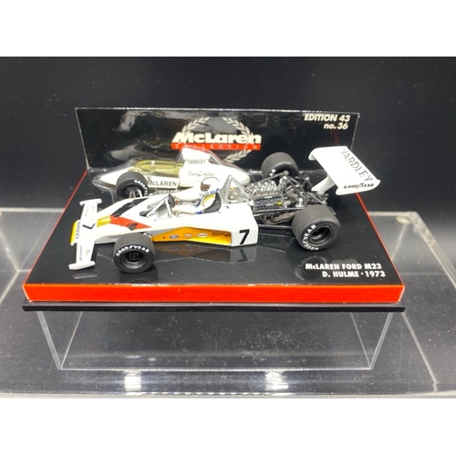 13 - 6 Paul’s Model Art MINICHAMPS (3) and McLaren Collection (3) racing cars (1:43 scale) (700g)
Include... 
