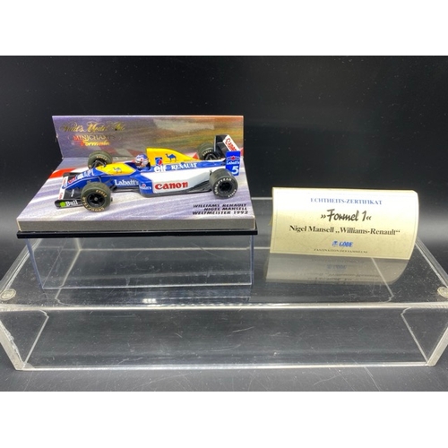 14 - 6 Paul’s Model Art MINICHAMPS mixed lot racing cars (1:43 scale) (700g)
Includes:
Williams BMW FW22 ... 
