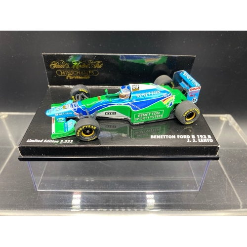 14 - 6 Paul’s Model Art MINICHAMPS mixed lot racing cars (1:43 scale) (700g)
Includes:
Williams BMW FW22 ... 