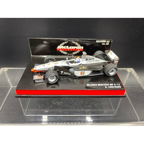 14 - 6 Paul’s Model Art MINICHAMPS mixed lot racing cars (1:43 scale) (700g)
Includes:
Williams BMW FW22 ... 