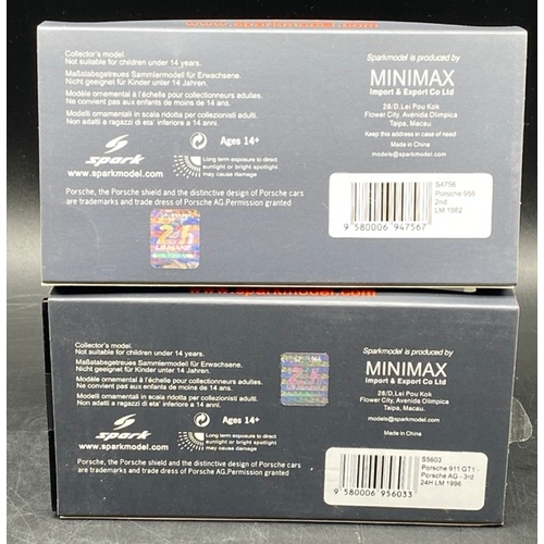 28 - 4 Spark (Minimax) model racing cars  1/43 scale
Nnnng) 
Includes:-
- Porsche 956 2nd LM 1982
- Porsc... 