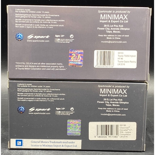 28 - 4 Spark (Minimax) model racing cars  1/43 scale
Nnnng) 
Includes:-
- Porsche 956 2nd LM 1982
- Porsc... 