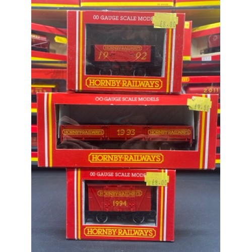 202 - 46 Hornby Commemorative OO gauge Rolling Stock each Boxed with few appearing to have been removed fr... 