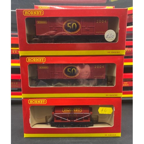 202 - 46 Hornby Commemorative OO gauge Rolling Stock each Boxed with few appearing to have been removed fr... 