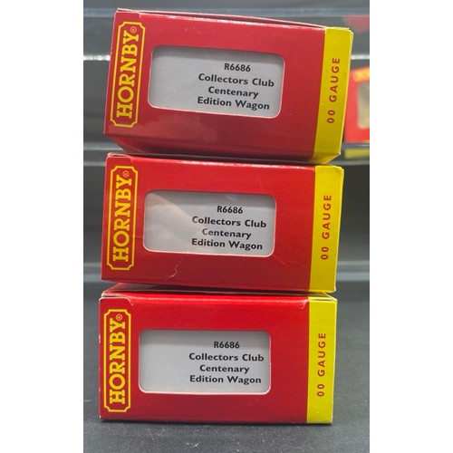 202 - 46 Hornby Commemorative OO gauge Rolling Stock each Boxed with few appearing to have been removed fr... 