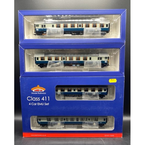 178 - Bachmann Branchline 31-427 Class 411 4-car EMU 7113 in BR blue & grey livery with yellow ends - Not ... 