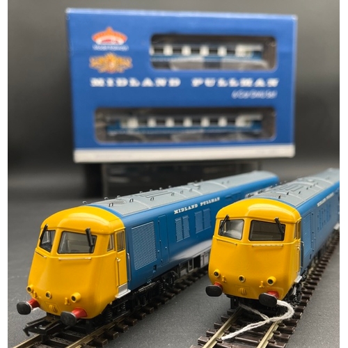 195 - Bachmann Branchline 31-256DC Class 251 Blue Pullman 6-car Midland set in Nanking blue with full yell... 