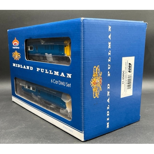 195 - Bachmann Branchline 31-256DC Class 251 Blue Pullman 6-car Midland set in Nanking blue with full yell... 
