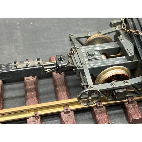 58 - LGB 40770 G scale three Load Cradle Cars with Metal wheels
includes two Long bars and one Short bar
... 