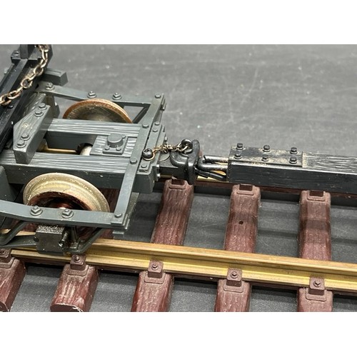58 - LGB 40770 G scale three Load Cradle Cars with Metal wheels
includes two Long bars and one Short bar
... 