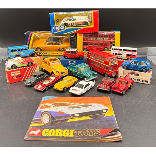 17 Corgi Die-cast vehicles, 8 Boxed along with Corgi K3 catalogue and ...