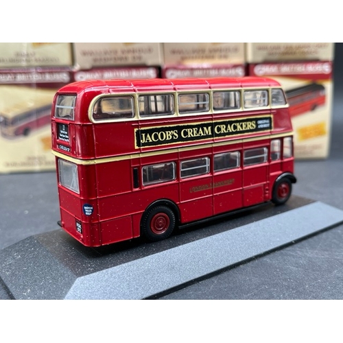 Twelve 1/76 scale Great British Buses die-cast models boxed, four ...