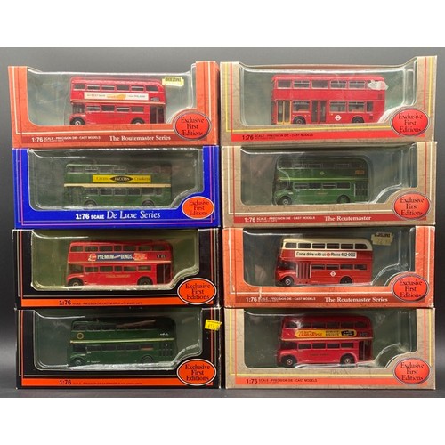 Eight Exclusive First Editions 1/76 die-cast Bus models boxed A group ...