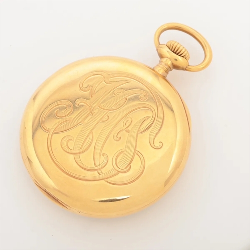 Patek Philippe Double Signed Shreve & Co. 18k Yellow Gold Pocket Watch ...